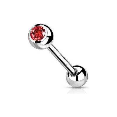 Šperky4U piercing do jazyku titan TIT1017-R