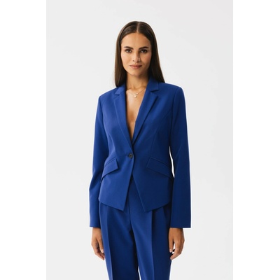 Stylove Woman's Tailored single button blazer royal blue