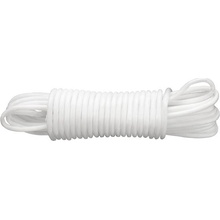 CONNEX PP stáčané lano 3-pramenné, plast. povrch, 5 mm × 15 m, biela