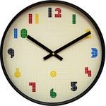 NeXtime Стенен часовник Bit 35 см цветен (7371)