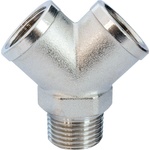 Airpress Разпределител тип Y 1/4" 1x външна, 2x вътрешна резба 37611 (37611)
