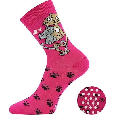 Detské protišmykové ponožky Filip II malinová