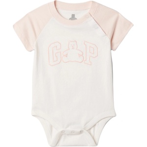 GAP Bas logo бяло, розово 18-24m (856076-01)