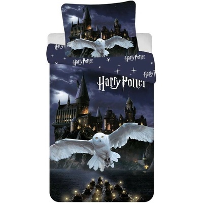 JERRY FABRICS Obliečky Harry Potter Hogwarts Night micro Bavlna 140x200 70x90