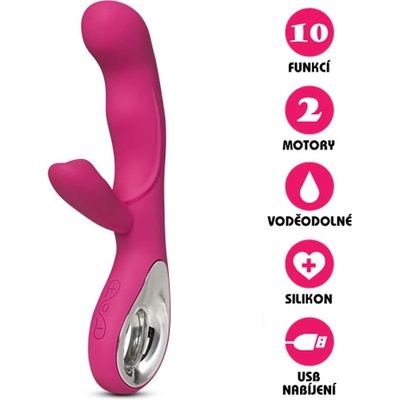 VšeNaSex.cz Silikonový USB G Spot Anna Dual Vibe růžový