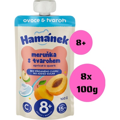 Hamánek kapsička Meruňka a jablko s tvarohem 100 g – Zboží Dáma