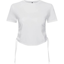 TriDri Crop top s nastavitelným bočním zřasením Bílá