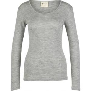 Engel Дамско копринено термобельо Engel Women's Undershirt L/S Merino base layer - Light Grey Melange - размер 42/44 (EU) (114-0634-0713)