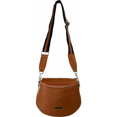 DIANA dámska crossbody koženková kabelka Svetlohnedá