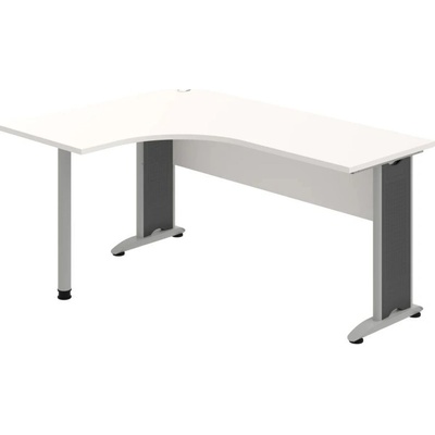OFFICE PRO s.r.o. HOBIS kancelársky stôl pracovný tvarový, ergo pravý - CE 60 P, biela