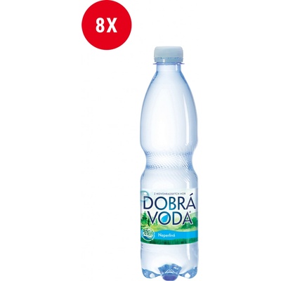 Dobrá voda neperlivá, 8x500 ml PET
