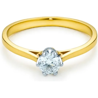 SAVICKI Годежен пръстен Solitaire: два цвята злато. диамант