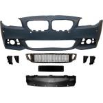  Предна броня за BMW F10 / F11 facelift (2014+) - M-Tech дизайн с отвори за парктроник, с отвори за пръскалки грундирана