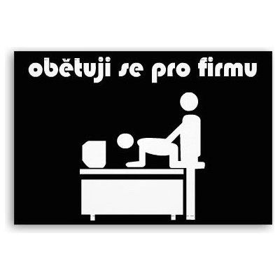Fotoobraz 90x60 cm střední Obětuji se pro firmu