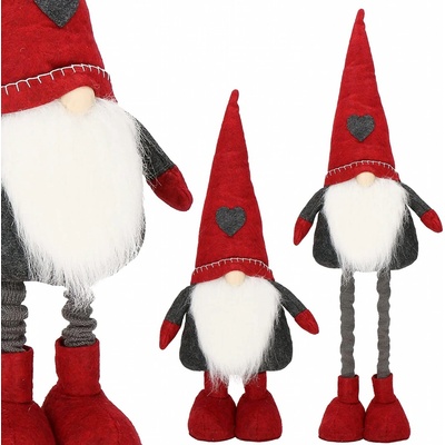 SPRINGOS Gnome Vianočný škriatok GNOME výškovo nastaviteľný 51-70 cm dekoratívna figúrka teleskopické nohy plstený klobúk Vianočný Valentín