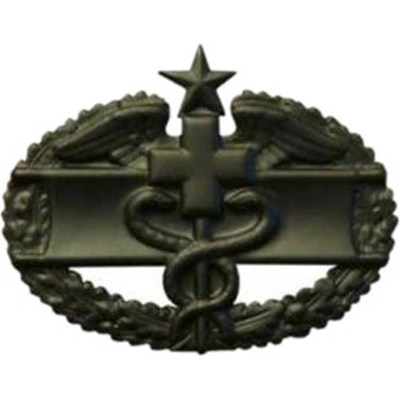 Armáda U.S. Odznak US COMBAT MEDICAL 2nd AWARD ČERNÝ