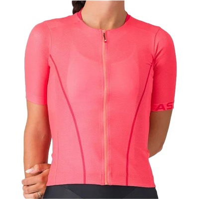 Castelli Дамска фланелка с къс ръкав за колоездене Castelli Women's Anima Flow Jersey Cycling jersey - Brilliant Pink / Hibiscus (156-2739-0114)