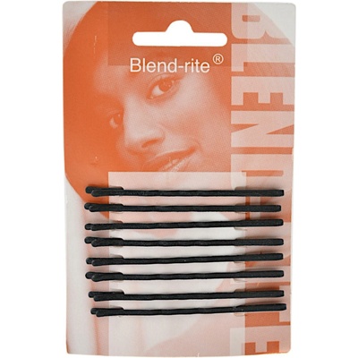 Vlnitá sponka Sibel Blend-rite - 6,5 cm, matná čierna - 8 ks (9700065-02)