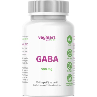 Vegmart GABA 500 mg 120 kapslí