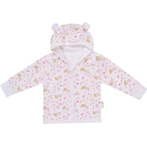 Bio Baby Памучно палтенце с ушички Bio Baby - 74 cm, 6-9 месеца, розово-кафяво (97220303) - baby