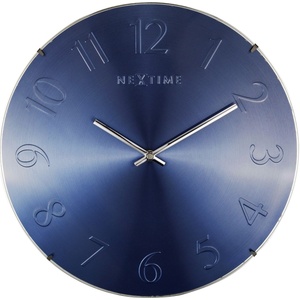 NeXtime Стенен часовник Elegant Dome син (3236BL)