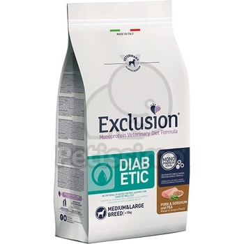 Exclusion Monoprotein Vet Diet Diabetic Medium&Large Breed