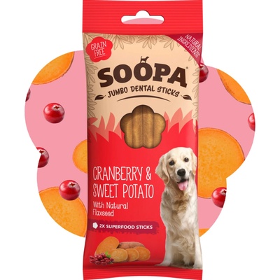 SOOPA JUMBO Dentálne tyčinky Cranberry & Sweet Potato 170 g