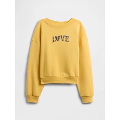 GAP dětská oversize mikina žlutá