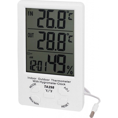 HomePRO TA298 Digitálny teplomer, vlhkomer interiéru a exteriéru -40 °C – 70 °C