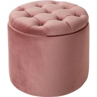 Interior DE Taburet MODERN BAROCCO 50 CM tmavě růžový sametTAB40736