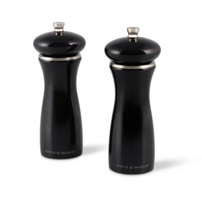 COLE&MASON Комплект мелнички за сол и пипер SHERWOOD BLACK GLOSS - 16, 5 см. - цвят черен (Cole & Mason HS 0688P)