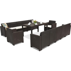 BICA Комплект мебели от техноратан Nebraska Apetito Max 12 кафяв Bica (BCHNEB12BR)