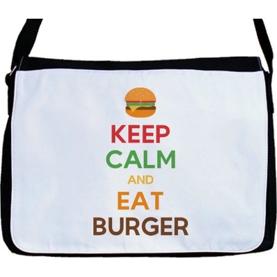 Taška přes rameno Keep calm and eat burger