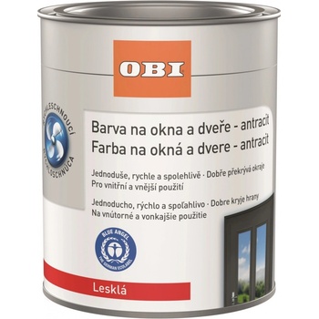 OBI Farba na okná a dvere 750ml biela lesklá