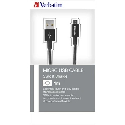 Verbatim 48863 USB (2.0), USB A M- USB B Micro M, 1m, černý
