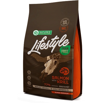 Nature's Protection Life style Grain Free Salmon with Krill - AD Small and Mini- Пълноценна храна без зърно за израснали кучета от малките породи