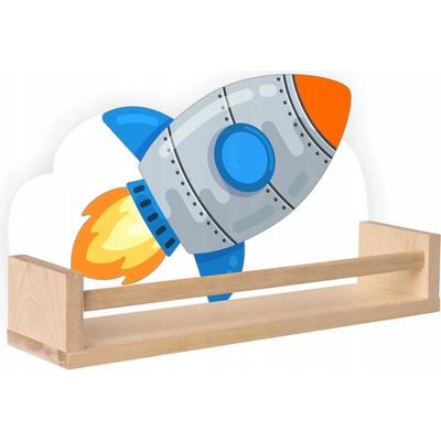 Vulpi Drevená polica do detskej izby Nakly Raketa