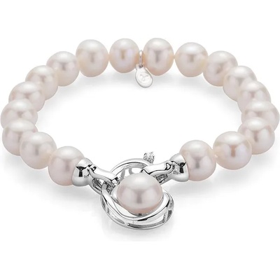 Swan Гривна със сладководни бели перли G Swan