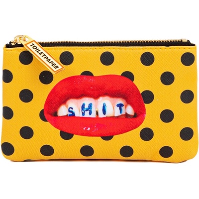 Seletti Козметична чантичка TOILETPAPER SHIT 15, 5 x 9, 5 cм, оранжева, Seletti (SLT02510)