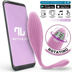 INTOYOU App Series Vibrating & Rotating Egg with Beads & App Purple