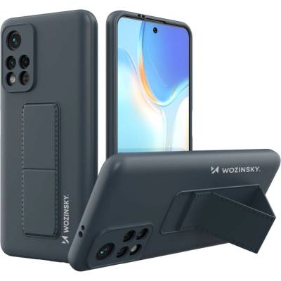 Wozinsky Кейс Wozinsky Kickstand Case Silicone, със стойка, за Xiaomi Poco M4 Pro 5G, Син