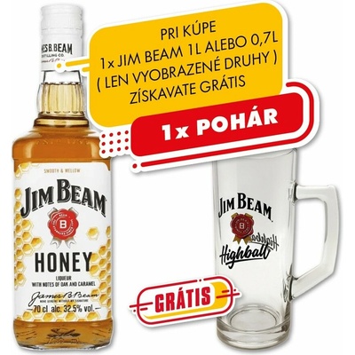 Jim Beam Honey 32,5% 0,7 l (čistá fľaša)