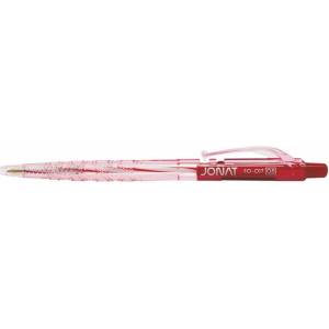 FlexOffice Химикалка, 0, 25 мм, с бутон, FLEXOFFICE "Jonat", червена FO-017RED (FO-017RED)