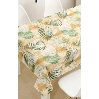 Impol Trade Ubrus PVC PR010 palmové listy zeleno-hnědé návin 20 mx140cm