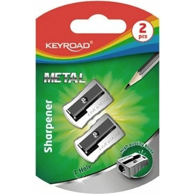 Strúhadlo KEYROAD Metal hliníkové, 2 ks, blister