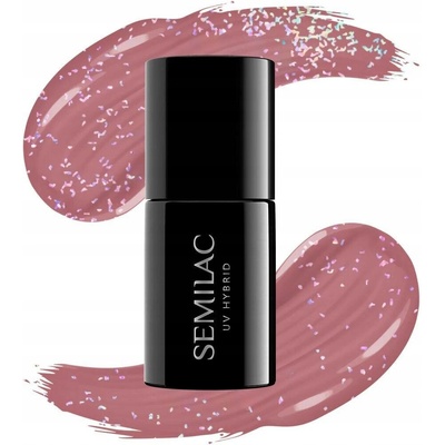 Semilac lak na nehty hybridní Shimmer Dust Caramel 321 karamelový 7ml