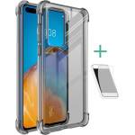IMAK Huawei P40 IMAK силиконов калъф за телефон, устойчив на удари, с въздушни възглавници по ъглите + фолио за екрана, ЦВЯТ „ДИМ (GP-96673)