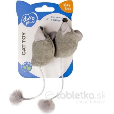 Duvo+ Myši s dlhým chvostom a catnipom 16,5 x 5 x 4 cm 2 ks