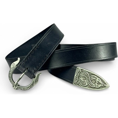 Drakkaria opasek VIKING kůže Bestie Borre černý P37294