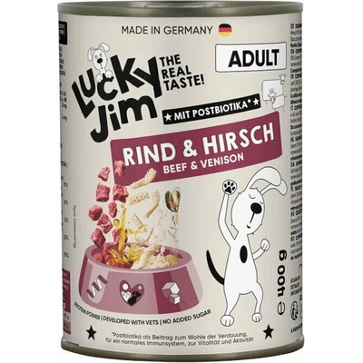 Lucky Jim Classic Adult s hovädziem a jelením mäsom 400 g